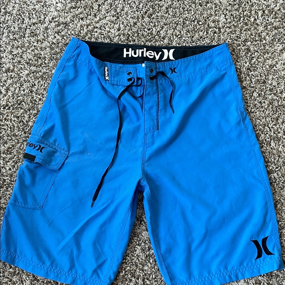 Hurley Bright Blue Men's Boardshorts with Black Waistband